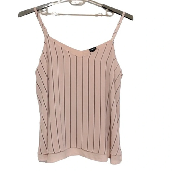 Torrid Pink/Black/White Double Layer Chiffon Striped Cami Top Size 3X 22/24 - Picture 3 of 9